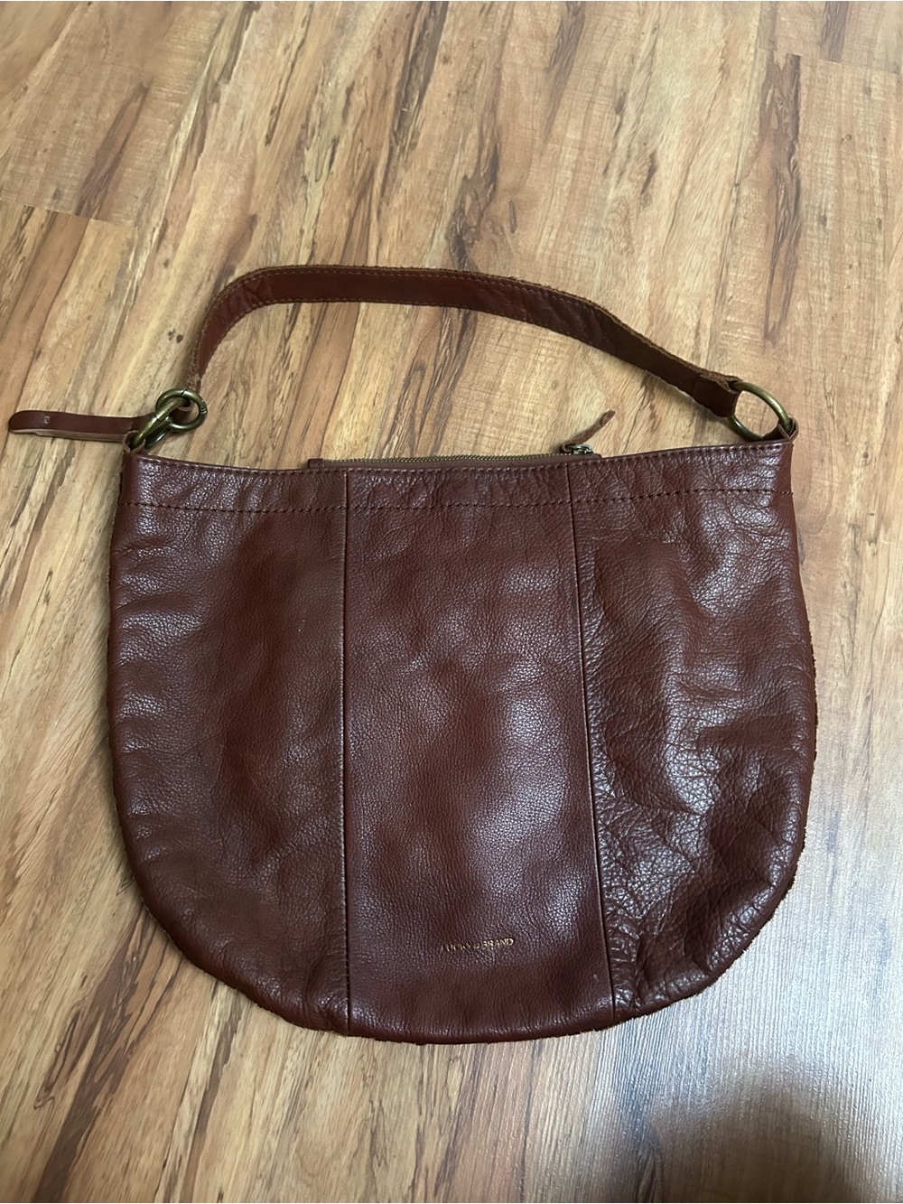 Vintage Y2K Lucky Brand Leather Hobo Shoulder Bag Purse